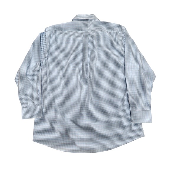 Lauren Ralph Lauren Dress Shirt 18 34/35 2XL Blue Plaid Check Slim Stretch Fit - Picture 2 of 13